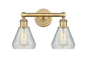 Conesus - 2 Light - 15 inch - Brushed Brass - Bath Vanity Light (3442|616-2W-BB-G275)