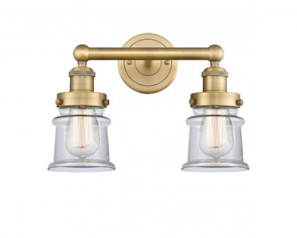 Canton - 2 Light - 14 inch - Brushed Brass - Bath Vanity Light (3442|616-2W-BB-G182S)