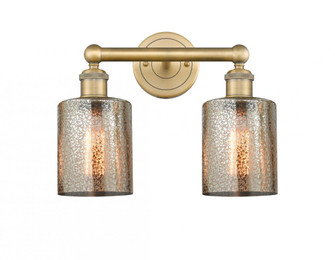 Cobbleskill - 2 Light - 14 inch - Brushed Brass - Bath Vanity Light (3442|616-2W-BB-G116)