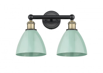 Plymouth - 2 Light - 17 inch - Black Antique Brass - Bath Vanity Light (3442|616-2W-BAB-MBD-75-SF)