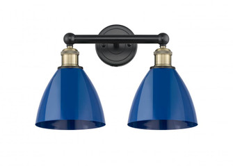 Plymouth - 2 Light - 17 inch - Black Antique Brass - Bath Vanity Light (3442|616-2W-BAB-MBD-75-BL)