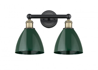 Plymouth - 2 Light - 17 inch - Black Antique Brass - Bath Vanity Light (3442|616-2W-BAB-MBD-75-GR)