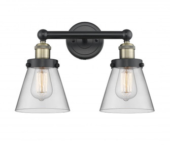 Cone - 2 Light - 15 inch - Black Antique Brass - Bath Vanity Light (3442|616-2W-BAB-G62)