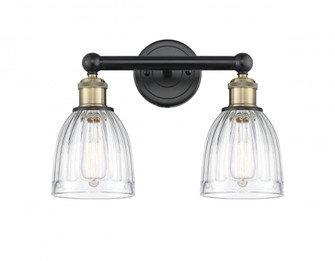 Brookfield - 2 Light - 15 inch - Black Antique Brass - Bath Vanity Light (3442|616-2W-BAB-G442)