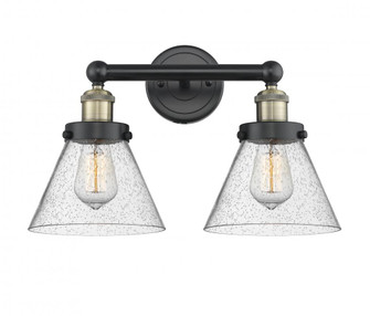 Cone - 2 Light - 17 inch - Black Antique Brass - Bath Vanity Light (3442|616-2W-BAB-G44)