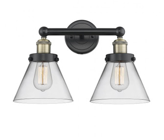 Cone - 2 Light - 17 inch - Black Antique Brass - Bath Vanity Light (3442|616-2W-BAB-G42)