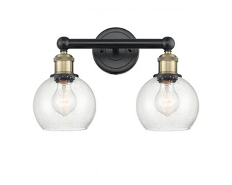 Athens - 2 Light - 15 inch - Black Antique Brass - Bath Vanity Light (3442|616-2W-BAB-G124-6)