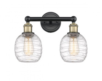 Belfast - 2 Light - 15 inch - Black Antique Brass - Bath Vanity Light (3442|616-2W-BAB-G1013)