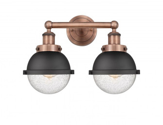 Edison - 2 Light - 16 inch - Antique Copper - Bath Vanity Light (3442|616-2W-AC-HFS-64-BK)