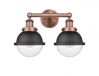 Edison - 2 Light - 16 inch - Antique Copper - Bath Vanity Light (3442|616-2W-AC-HFS-62-BK)