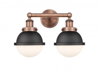 Edison - 2 Light - 16 inch - Antique Copper - Bath Vanity Light (3442|616-2W-AC-HFS-61-BK)