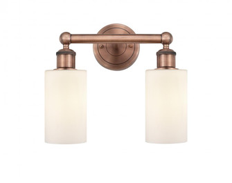 Clymer - 2 Light - 13 inch - Antique Copper - Bath Vanity Light (3442|616-2W-AC-G801)