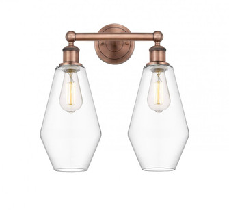 Cindyrella - 2 Light - 16 inch - Antique Copper - Bath Vanity Light (3442|616-2W-AC-G652-7)