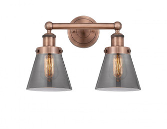 Cone - 2 Light - 15 inch - Antique Copper - Bath Vanity Light (3442|616-2W-AC-G63)