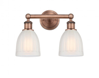 Brookfield - 2 Light - 15 inch - Antique Copper - Bath Vanity Light (3442|616-2W-AC-G441)