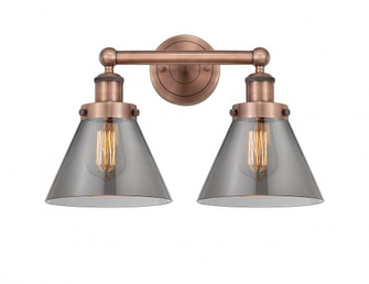 Cone - 2 Light - 17 inch - Antique Copper - Bath Vanity Light (3442|616-2W-AC-G43)