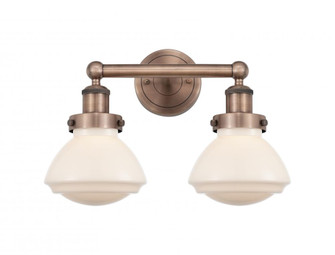 Olean - 2 Light - 16 inch - Antique Copper - Bath Vanity Light (3442|616-2W-AC-G321)