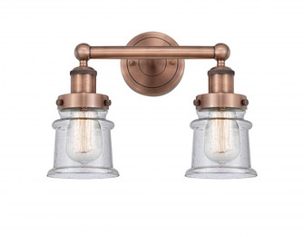 Canton - 2 Light - 14 inch - Antique Copper - Bath Vanity Light (3442|616-2W-AC-G184S)