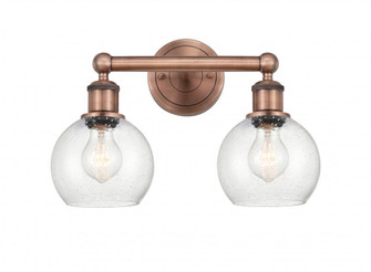 Athens - 2 Light - 15 inch - Antique Copper - Bath Vanity Light (3442|616-2W-AC-G124-6)