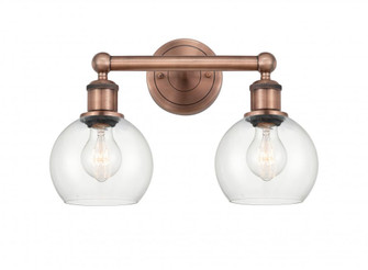 Athens - 2 Light - 15 inch - Antique Copper - Bath Vanity Light (3442|616-2W-AC-G122-6)