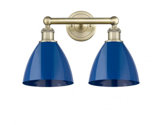 Plymouth - 2 Light - 17 inch - Antique Brass - Bath Vanity Light (3442|616-2W-AB-MBD-75-BL)