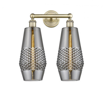 Windham - 2 Light - 16 inch - Antique Brass - Bath Vanity Light (3442|616-2W-AB-G683-7)