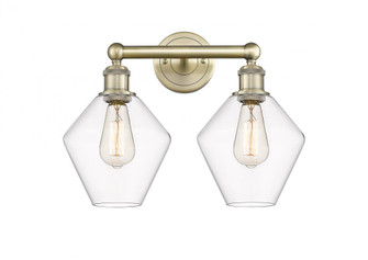 Cindyrella - 2 Light - 17 inch - Antique Brass - Bath Vanity Light (3442|616-2W-AB-G652-8)
