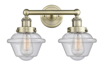 Oxford - 2 Light - 16 inch - Antique Brass - Bath Vanity Light (3442|616-2W-AB-G534)