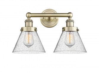 Cone - 2 Light - 17 inch - Antique Brass - Bath Vanity Light (3442|616-2W-AB-G44)