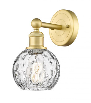 Athens Water Glass - 1 Light - 6 inch - Satin Gold - Sconce (3442|616-1W-SG-G1215-6)
