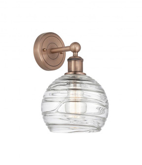 Athens Deco Swirl - 1 Light - 8 inch - Antique Copper - Sconce (3442|616-1W-AC-G1213-8)