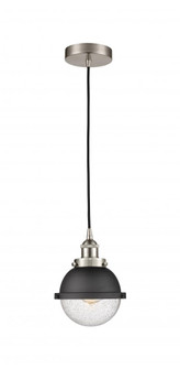 Edison - 1 Light - 7 inch - Satin Nickel - Mini Pendant (3442|616-1PH-SN-HFS-64-BK)