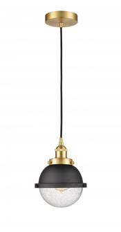 Edison - 1 Light - 7 inch - Satin Gold - Mini Pendant (3442|616-1PH-SG-HFS-64-BK)