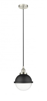 Edison - 1 Light - 9 inch - Polished Nickel - Mini Pendant (3442|616-1PH-PN-HFS-82-BK)