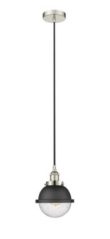 Edison - 1 Light - 7 inch - Polished Nickel - Mini Pendant (3442|616-1PH-PN-HFS-64-BK)