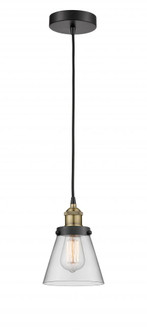 Cone - 1 Light - 6 inch - Black Antique Brass - Cord hung - Mini Pendant (3442|616-1PH-BAB-G62)