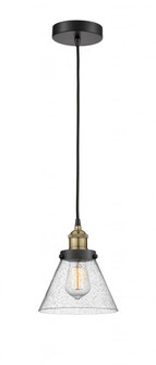 Cone - 1 Light - 8 inch - Black Antique Brass - Cord hung - Mini Pendant (3442|616-1PH-BAB-G44)