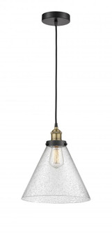 Cone - 1 Light - 12 inch - Black Antique Brass - Cord hung - Mini Pendant (3442|616-1PH-BAB-G44-L)