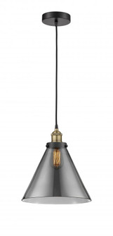 Cone - 1 Light - 12 inch - Black Antique Brass - Cord hung - Mini Pendant (3442|616-1PH-BAB-G43-L)