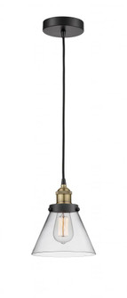 Cone - 1 Light - 8 inch - Black Antique Brass - Cord hung - Mini Pendant (3442|616-1PH-BAB-G42)