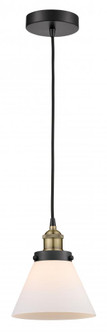 Cone - 1 Light - 8 inch - Black Antique Brass - Cord hung - Mini Pendant (3442|616-1PH-BAB-G41)