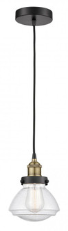 Olean - 1 Light - 7 inch - Black Antique Brass - Cord hung - Mini Pendant (3442|616-1PH-BAB-G324)