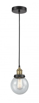 Beacon - 1 Light - 6 inch - Black Antique Brass - Cord hung - Mini Pendant (3442|616-1PH-BAB-G204-6)