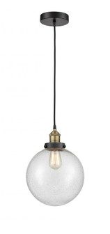 Beacon - 1 Light - 10 inch - Black Antique Brass - Cord hung - Mini Pendant (3442|616-1PH-BAB-G204-10)