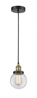 Beacon - 1 Light - 6 inch - Black Antique Brass - Cord hung - Mini Pendant (3442|616-1PH-BAB-G202-6)