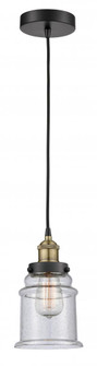 Canton - 1 Light - 6 inch - Black Antique Brass - Cord hung - Mini Pendant (3442|616-1PH-BAB-G184)
