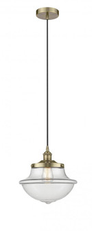 Oxford - 1 Light - 12 inch - Antique Brass - Mini Pendant (3442|616-1PH-AB-G542)
