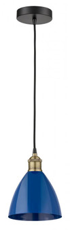 Plymouth - 1 Light - 8 inch - Black Antique Brass - Mini Pendant (3442|616-1P-BAB-MBD-75-BL)