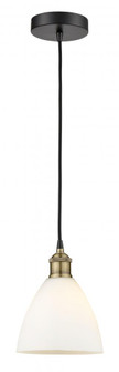 Bristol - 1 Light - 8 inch - Black Antique Brass - Cord hung - Mini Pendant (3442|616-1P-BAB-GBD-751)