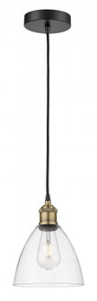 Bristol - 1 Light - 8 inch - Black Antique Brass - Cord hung - Mini Pendant (3442|616-1P-BAB-GBD-752)